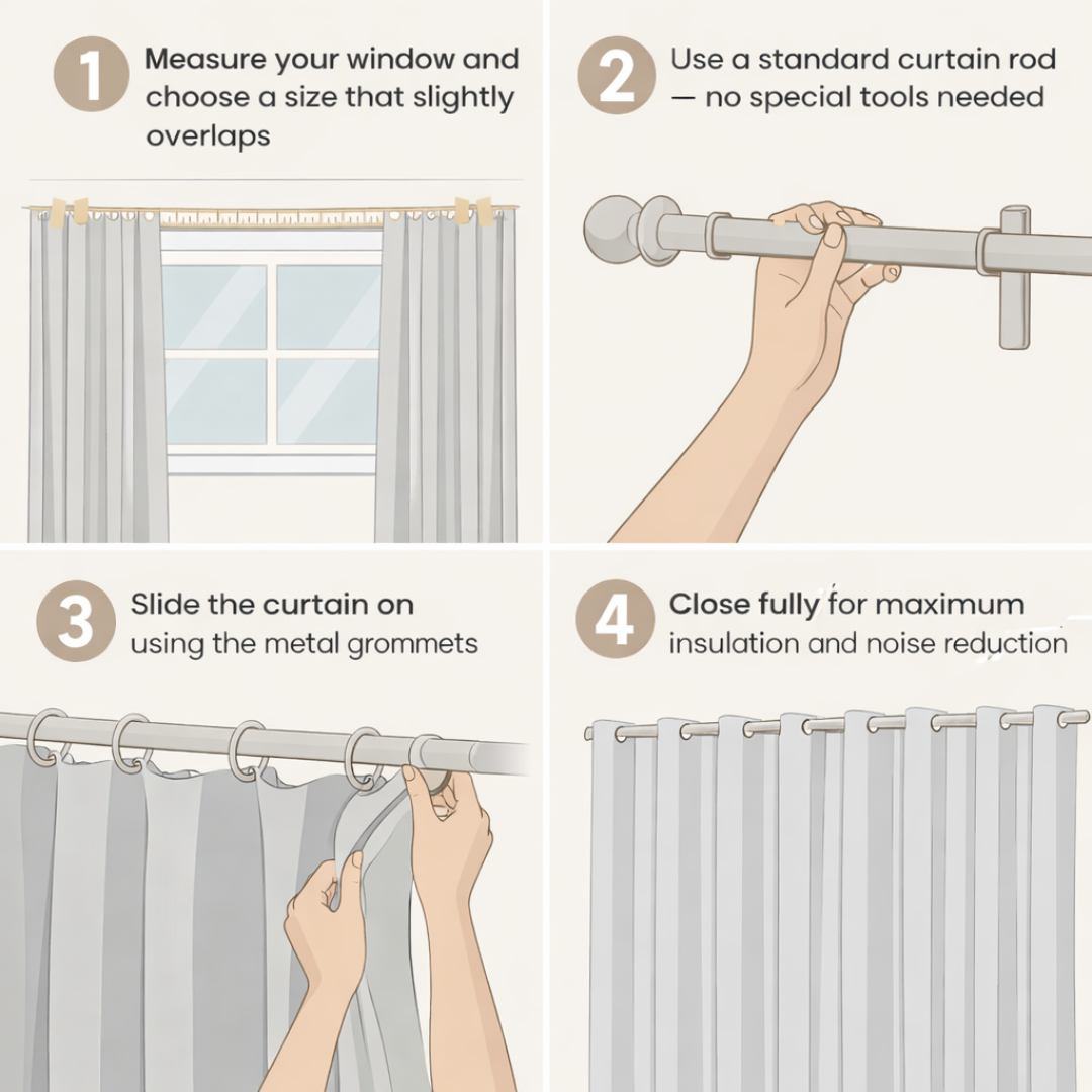 Cürta™ - Thermal Insulating Curtains for Warmth & Noise Reduction