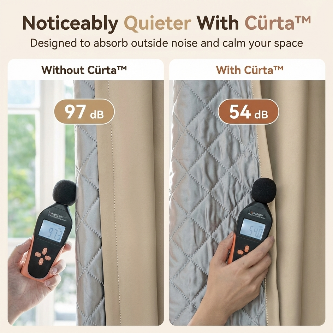 Cürta™ - Thermal Insulating Curtains for Warmth & Noise Reduction
